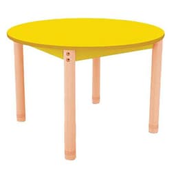Table Classik ronde réglable T0 à T3 - piètement bois hêtre - Image 2