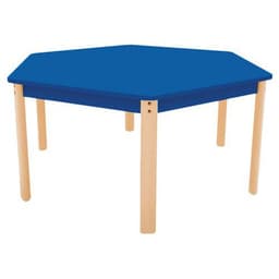 Table Ergo hexagonale T1 - T2 - T3 piètement bois hêtre - Image 2