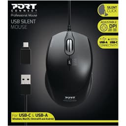 Souris Pro filaire silencieuse noire - Port connect - Image 2