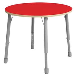 Table Eko ronde ø 100 cm réglable T3 à T6 - rouge - Image principale