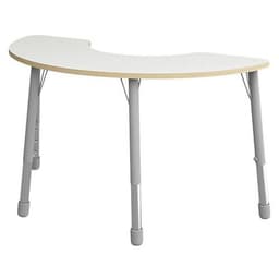 Table Eko haricot 146 x 68 cm réglable T3 à T6 - blanc - Image principale
