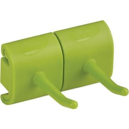 Lot de 5 Support mural hygiénique - Double crochet - 8,3cm - Anis - Image principale