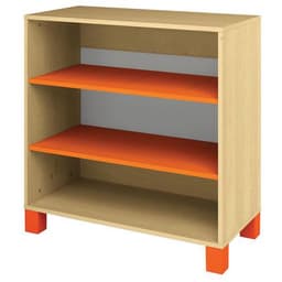 Meuble droit Confetti avec pieds 2 étagères bouleau/orange - Image principale