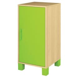 Caisson 1 porte Confetti avec pieds - bouleau/vert - Image principale