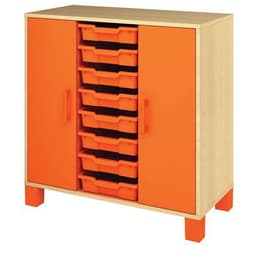 Meuble bas Confetti avec pieds - 8 bacs et portes - Image principale