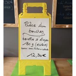 Chevalet avec message effaçable blanc / jaune - Novap - Image 2