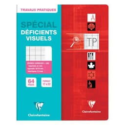 Cahier travaux pratiques pour déficients visuels 17 x 22 cm - Image 2