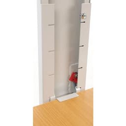 Poste informatique Twin 6820 plateau Hêtre structure Gris clair - Image 8