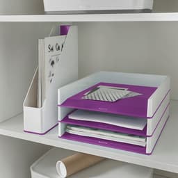 Lot de 4 Corbeille à courrier  Dual  - violet - Leitz - Image 3