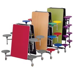 Table mobile Solution  junior rectangulaire 16 sièges L305cm T3 orange/violet - Image 5