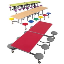Table mobile Solution  junior rectangulaire 16 sièges L305cm T3 orange/violet - Image 7