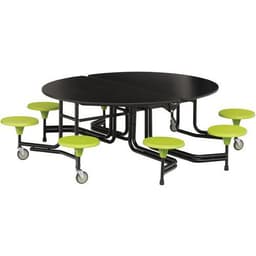 Table mobile ovale  Solution 8 sièges  L136cm T3 noir/vert clair - Image principale
