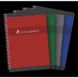 Carnet hélicoïdal 180 pages 14,8x21 cm NF 78 5x5 70g - Image principale