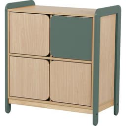 Meuble colonnes + portes Lili 2 col/4 portes Ht 98 cm kaki - Image principale