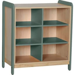 Meuble colonnes + niches Lili 2 col/6cases Ht 98 cm kaki - Image principale