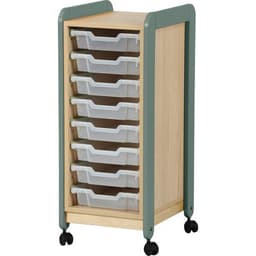 Meuble colonnes à casiers Lili 1 col /8 casiers Ht 98 cm kaki - Image principale