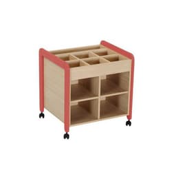 Poste atelier mobile Lili coloris corail - Image principale