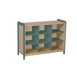 Meuble colonnes + niches Lili 3 col/9cases Ht 98 cm kaki - Image principale