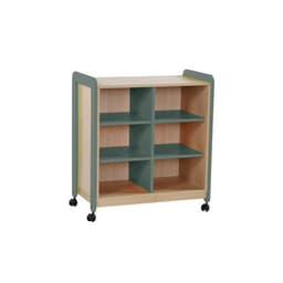 Meuble Lili 2 colonnes 6 niches avec roulettes hauteur 98 cm kaki - Image principale