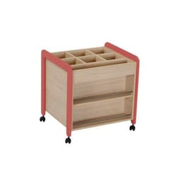 Poste atelier mobile Lili coloris corail - Image 2