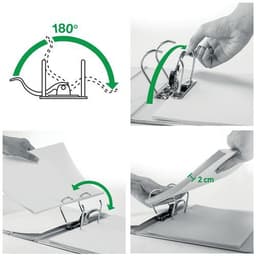 Lot de 10 Classeur levier  Wow 180° A4 - 80mm - jaune - Leitz - Image 2