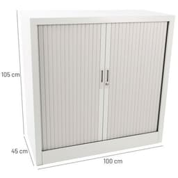 Armoire basse à rideaux en kit - Largeur 100 cm - Manutan Expert - Image 9
