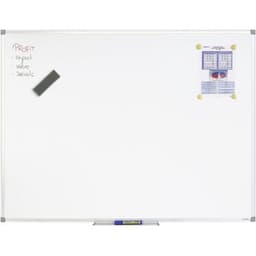 Tableau blanc émaillé 800° magnétique et effaçable à sec. - Image principale