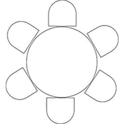 Table de réunion ronde Ø 115 cm Easy Office plateau Blanc pied blanc - Image 3