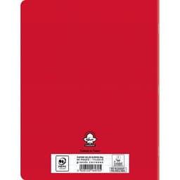 Cahier polypropylène 90g 96 pages seyes 17x22 cm  - rouge - Image 3