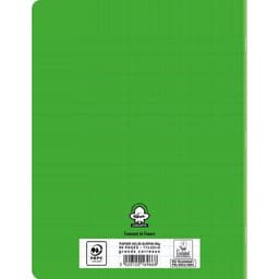 Cahier polypropylène 90g 96 pages seyes 17x22 cm  -  vert - Image 4