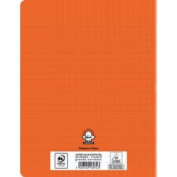 Cahier polypropylène 90g 96 pages seyes 17x22 cm - orange - Image 3