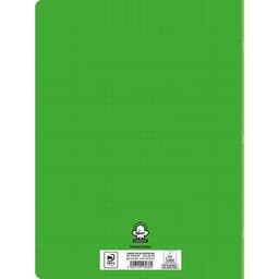 Cahier polypropylène 96 pages 90g seyes 24x32 cm  -  vert - Image 2