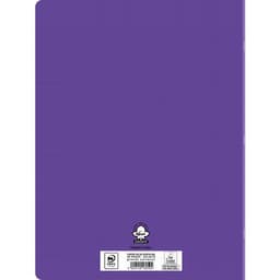 Cahier polypropylène 90g 96 pages seyes 24x32 cm - violet - Image 3