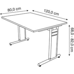 Bureau droit 120 cm Blanc Form 4 - Image 2