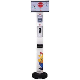 Borne distributrice gel et thermomètre sans contact - Blanc - Image principale