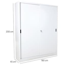 Armoire à monter porte coulissante - Haute - L 160 cm - Manutan Expert - Image 13
