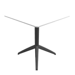 Table DOCK 60x60 cm pied anthracite plateau blanc - Image principale