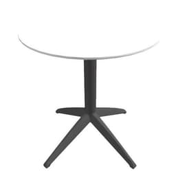 Table DOCK Ø 60 cm pied anthracite plateau blanc - Image principale