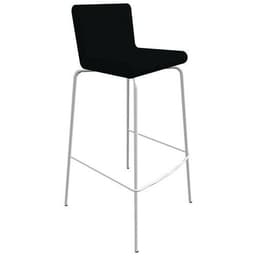 Tabouret ALTO ass/dos enduit PVC M1 Anthacite pied Blanc - Image principale
