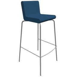 Tabouret ALTO ass/dos enduit PVC M1 Pétrole pied Gris - Image principale