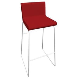 Tabouret CYCLO ass/dos enduit PVC M1 Groseille pied Blanc - Image principale