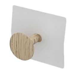 Patère murale ALFONSE Blanc 1 tête Frêne - Image principale