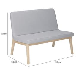 Banquette Zélos 2 places sans surpiqûre hêtre Cendre - Image 3