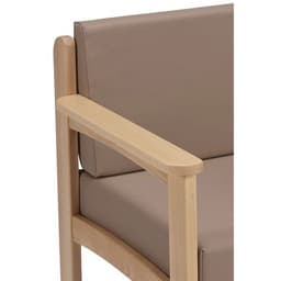 Canapé 2 places Autize structure Naturel PVC 9434 Terre - Image 2