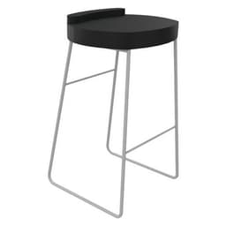 Tabouret POLO assise Anthacite pied Gris - Image principale