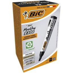 Marqueur permanent bic pointe biseautée - noir - Image principale