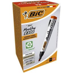 Marqueur permanent bic pointe biseautée - rouge - Image principale