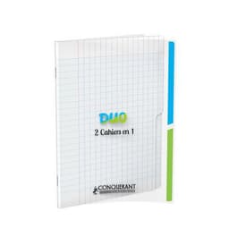 Cahier duo '2 en 1' couverture polypropylène piqûre 96 pages seyes 90g 17x22cm - Image principale