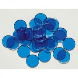 Maxi-jetons en plastique bleu - Image principale