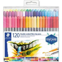 Pochette 120 feutres double pointe en couleurs assortis - Image principale
